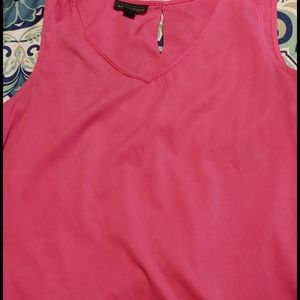 Hot pink sleeveless blouse